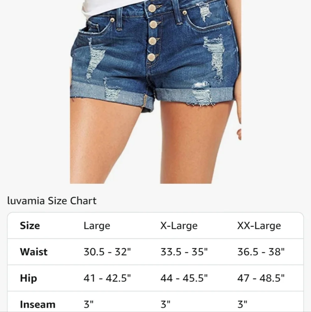 Women's Blue Ripped Denim Shorts